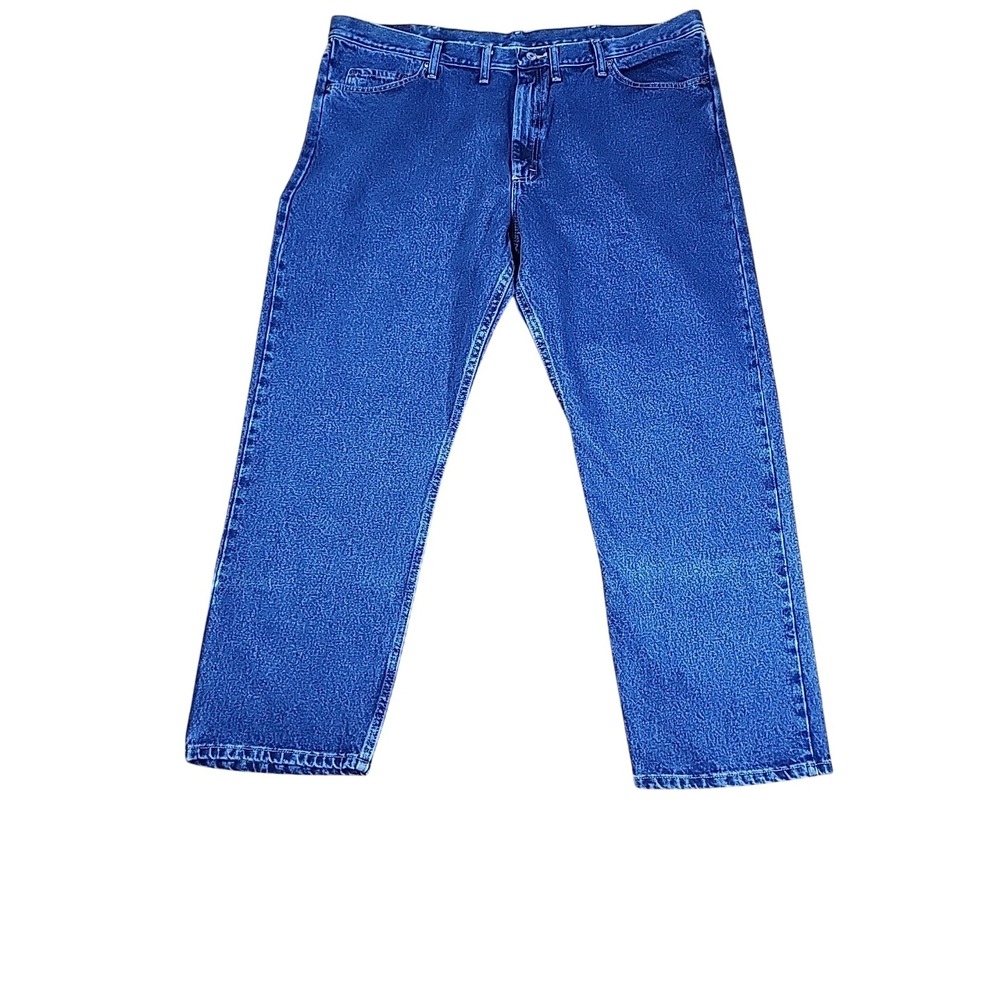 Wrangler Jeans Mens 44x30‎ Blue New Five Star Relaxed Fit Straight Leg 97601WDR